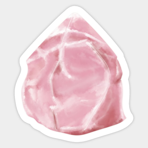 Rose Quartz Crystal Sticker by DesignsBySaxton